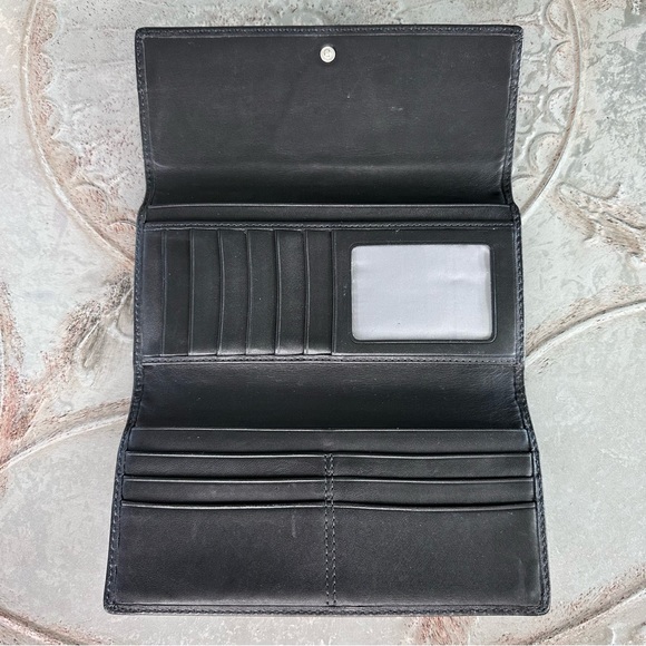 Coach Soho Pleated North South Tote F15045 And Trifold Wallet Set SV/Black - Picture 13 of 15